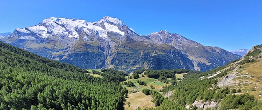 Le Monal et les glaciers de la face Est du Mont Pourri